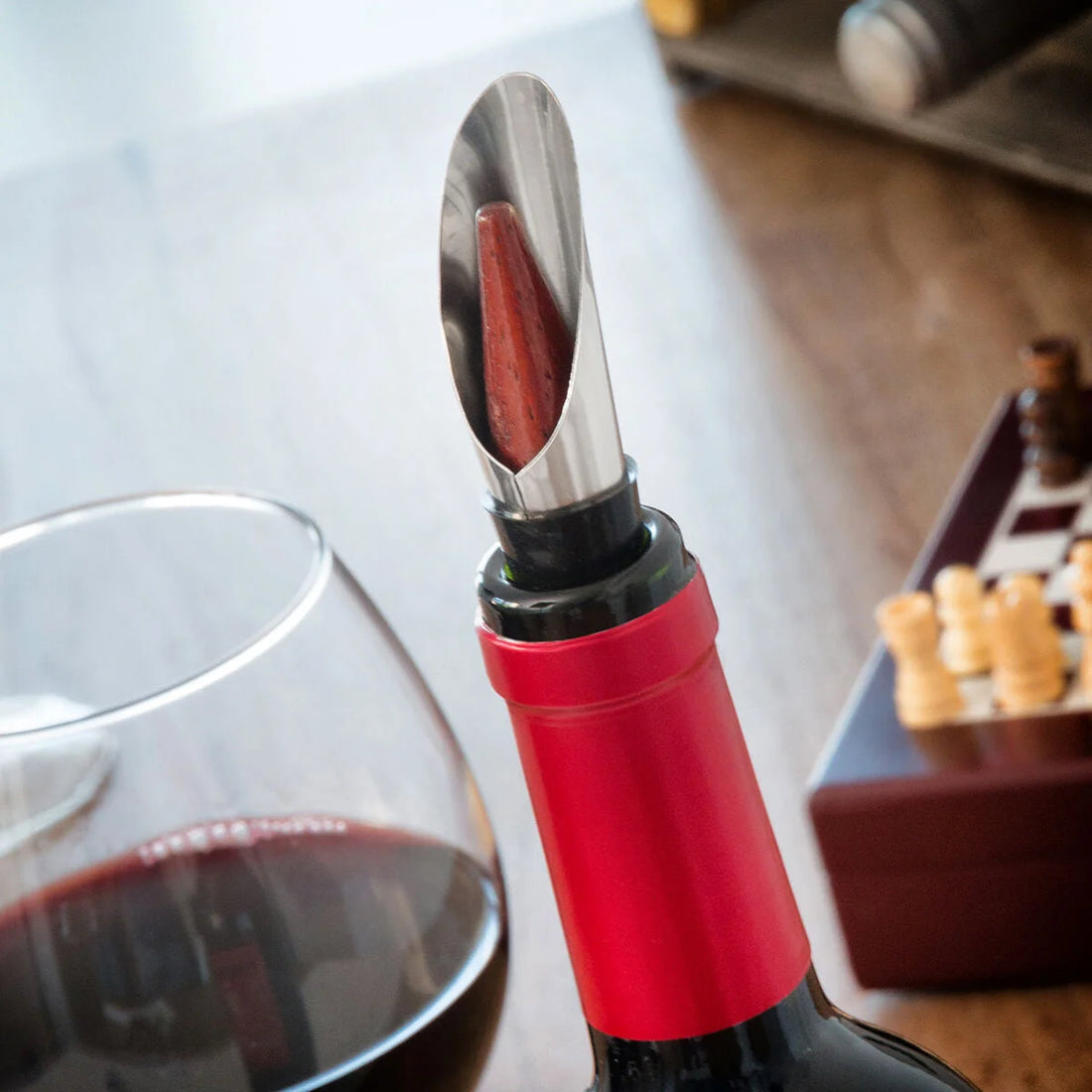 Weinzubehörset mit Schachspiel, 37-teilig – Detailansicht 3